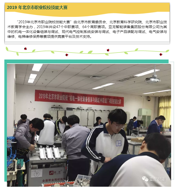 亞龍智能裝備助力2019年北京市職業(yè)院校技能大賽